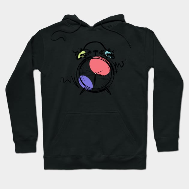 Alarm Clock Hoodie by trippyart